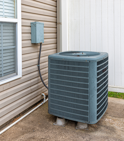 An AC unit outdoors.